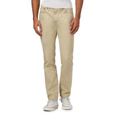Beige '511' slim fit trousers with linen